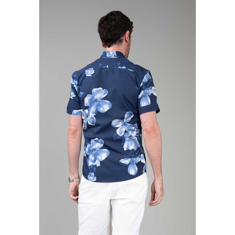 Rembrandt Waihi Navy Large Floral Print Shirt image number 1