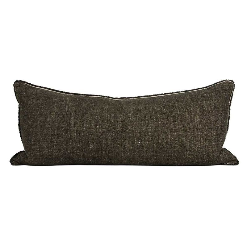 Baya Sutton Cushion With Feather Inner 40x90cm - Olive image number 0