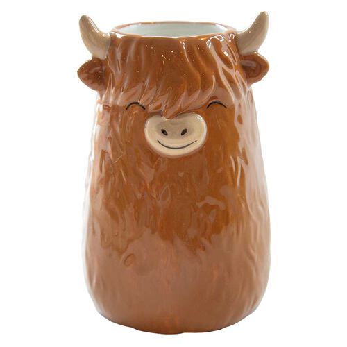 Sass & Belle Highland Cow Small Vase