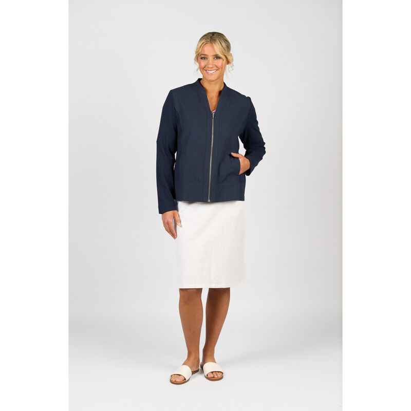 Vassalli Zip Up Jacket With Knit Panels image number 3