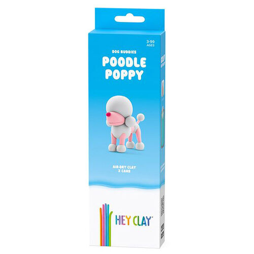 Hey Clay Poodle Poppy Series Dog Buddies 3 Cans
