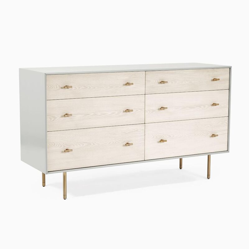 West Elm Modernist Wood And Lacquer 6-Drawer Dresser image number 2
