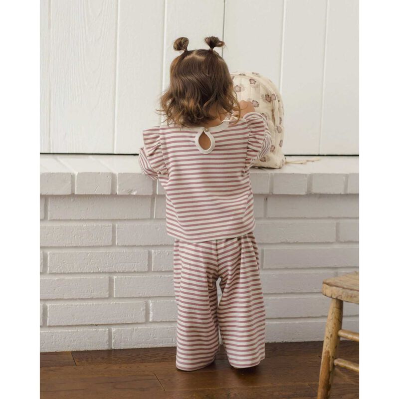 Quincy Mae Ruffle Cozy Set Stripe 2-5Y image number 2