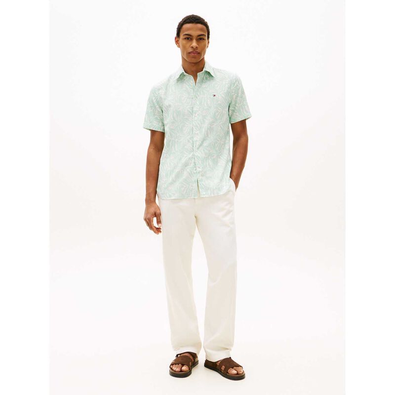Tommy Hilfiger Linen Blend Printed Camp Shirt image number 3