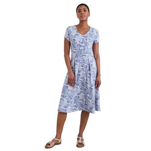 Seasalt Cornwall Pier View Dress Printed Patchwork Lupin