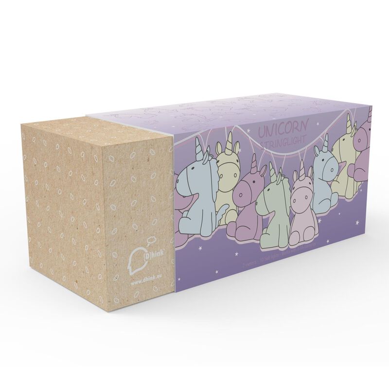 Stellar Haus Pastel Unicorns Fairy Lights String image number 1