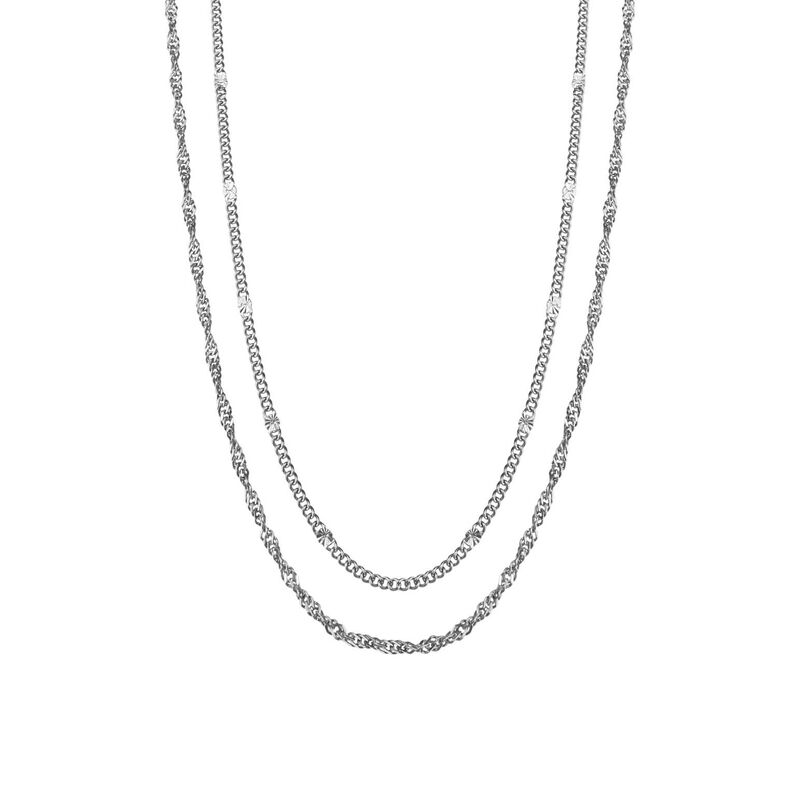 Silk & Steel Duo Necklace image number 0