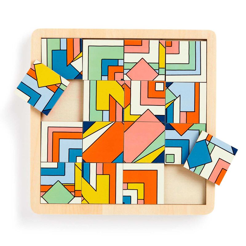 Galison Frank Lloyd Wright Imperial Hotel 2-in-1 Sliding Wood Puzzle image number 2