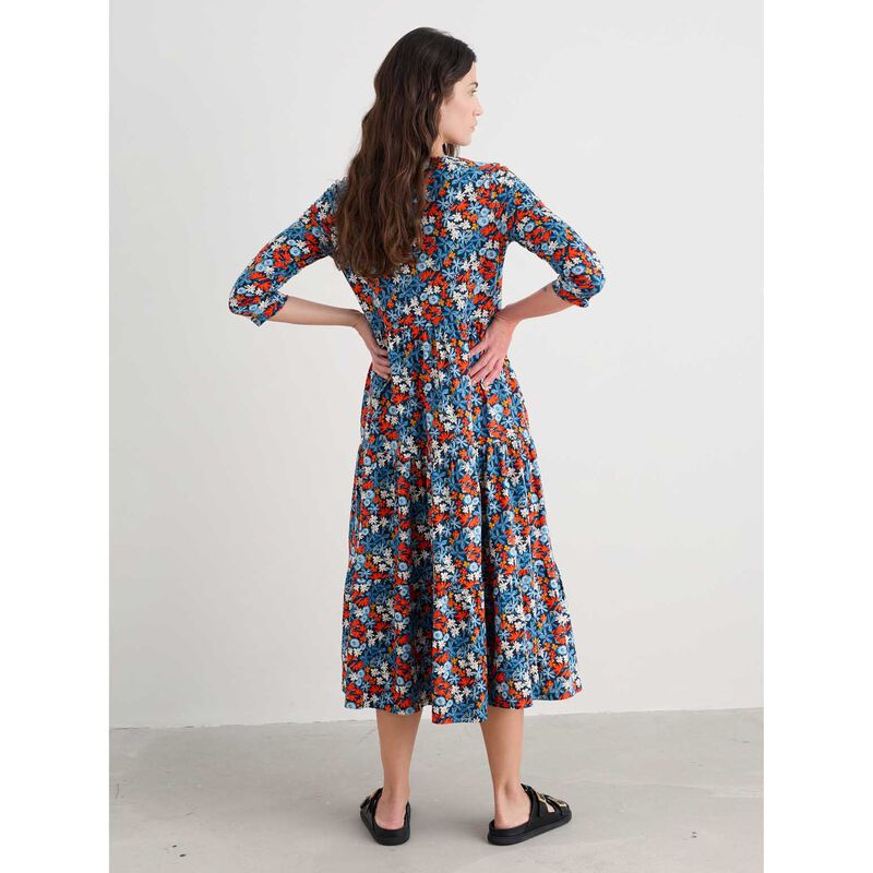Seasalt Cornwall Line Strokes Dress Pastel Garden Maritime image number 1