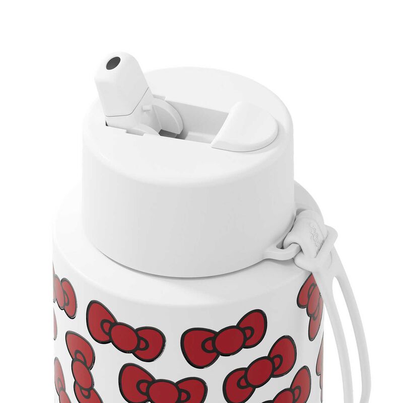 frank green 34oz Reusable Bottle Hello Kitty w Flip Straw Lid (Bow Edition) image number 2