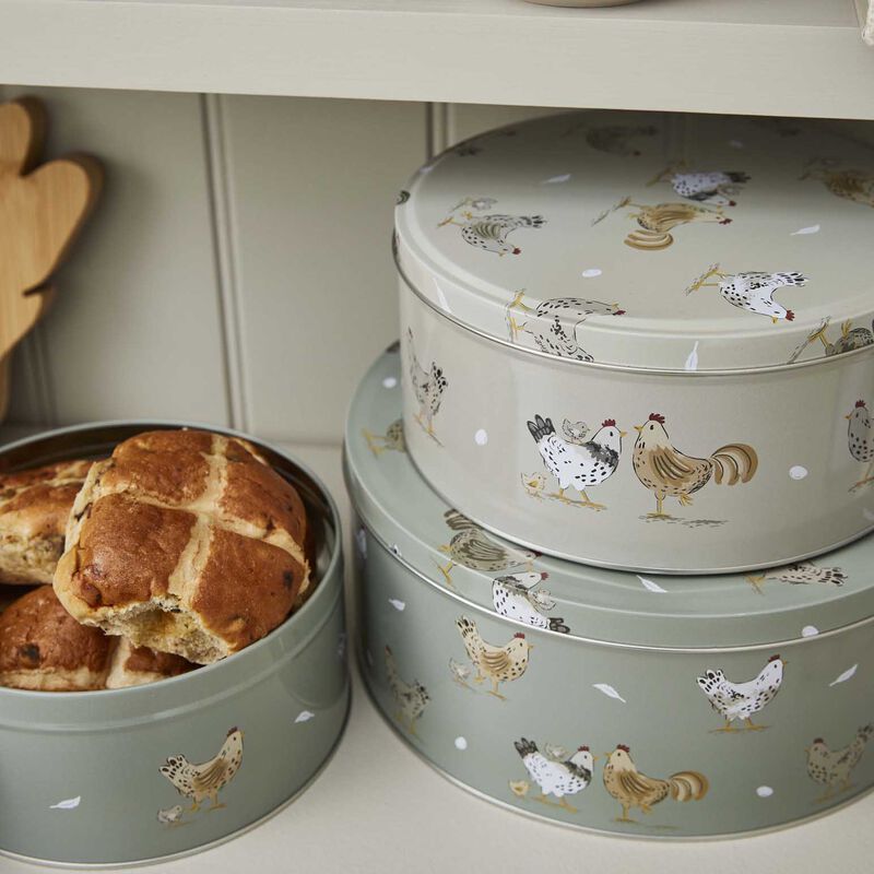 Cooksmart Hen House Lane Round Cake Tins - Set of 3 image number 1