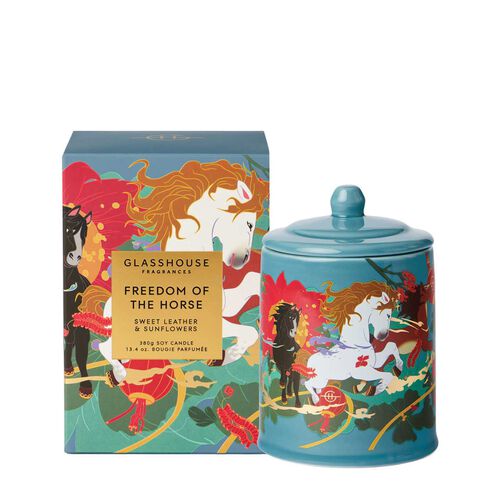Glasshouse Fragrances Freedom of The Horse Soy Candle 380g