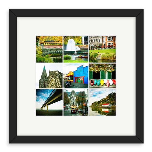 Christchurch Lomo Print - Framed Black