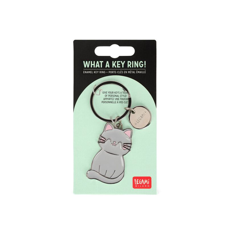 Legami Kitty Enamel Key Ring image number 2