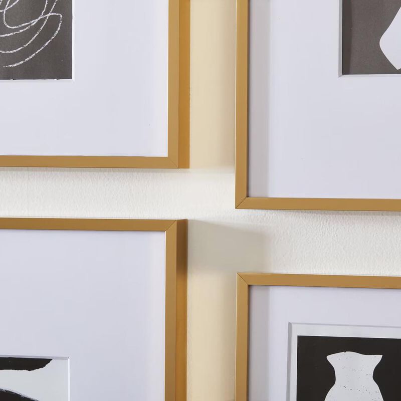 West Elm Metal Gallery Frame Polished Brass Metal 20x25cm image number 1