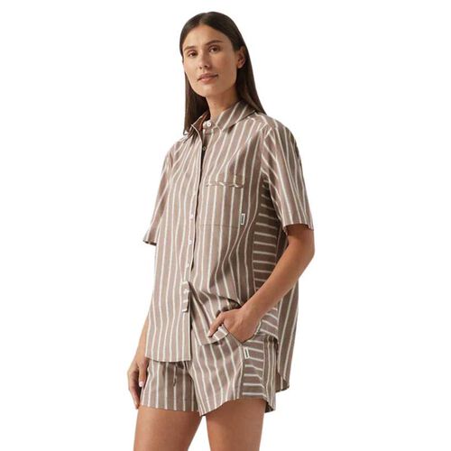 HOMMEY.Short Sleeve Sleep Shirt