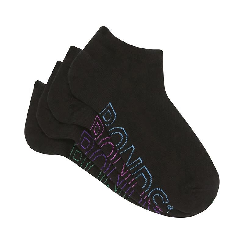 Bonds Logo Lightweight Low Cut Socks - 4 Pack image number 3