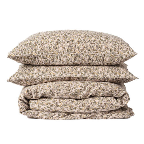 Città Wildflower Linen Duvet Cover Ivy/Multi K 245x210cm