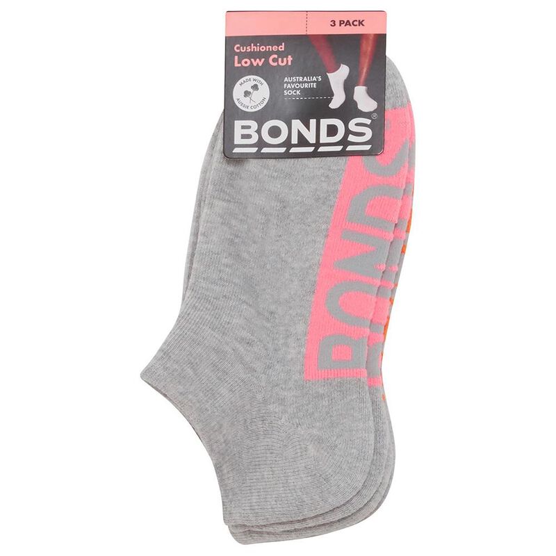 Bonds Logo Low Cut Socks - 3 Pack image number 5