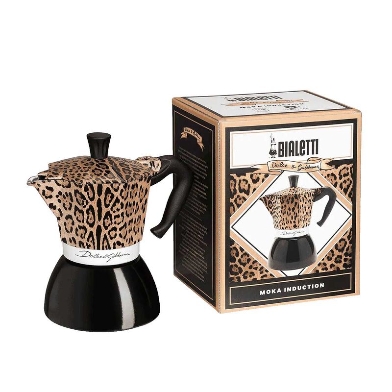 Bialetti x Dolce & Gabbana Moka Induction 6 Cup Leopardo image number 1