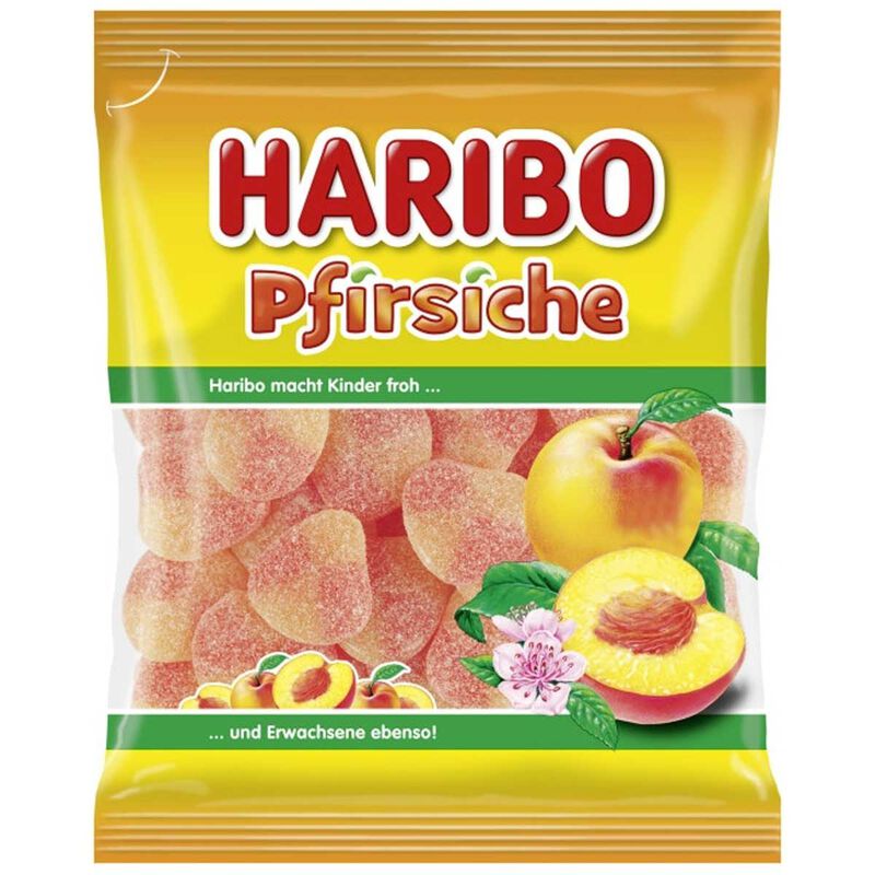 Haribo Peaches Fruit Gums 175g image number 0