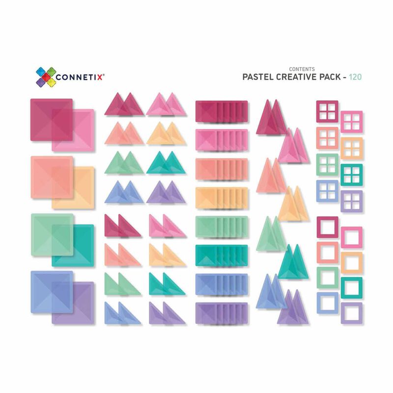 Connetix Tiles 120 Piece Pastel Creative Pack image number 2
