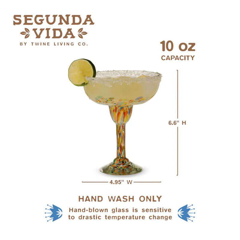 Twine Artistico Recycled Margarita Glass Set image number 2