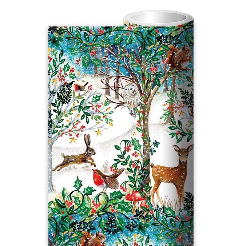 Museums & Galleries Winter Forest Glade Christmas Roll Wrap image number 0