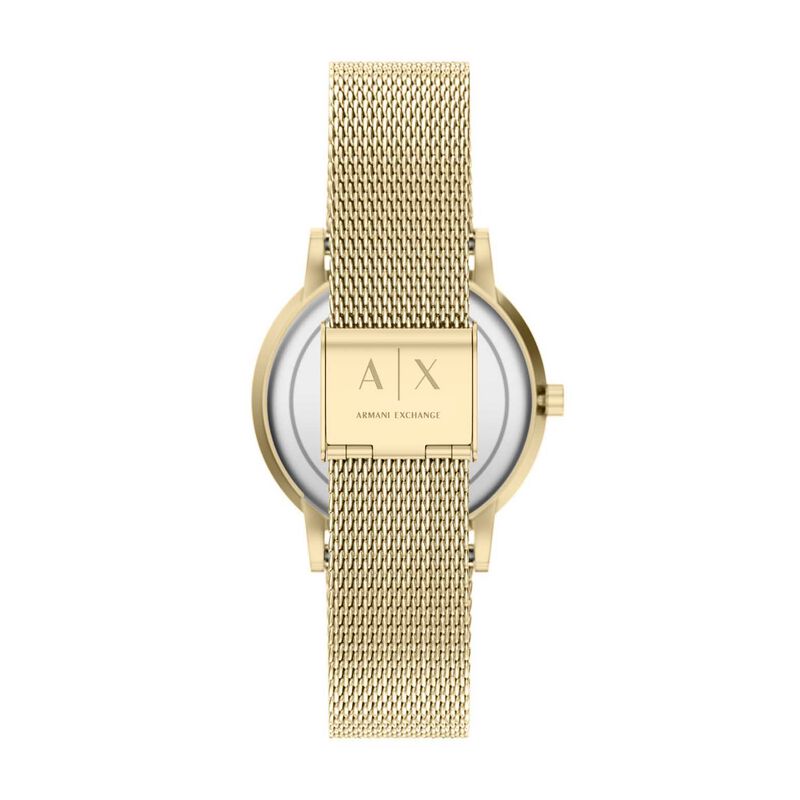Armani Exchange Three-Hand Gold-Tone Stainless Steel Watch Set image number 1