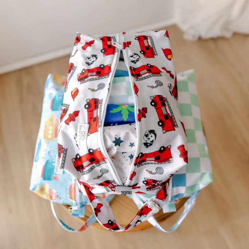 Bear & Moo Nappy Pod - Coastal Checks image number 1