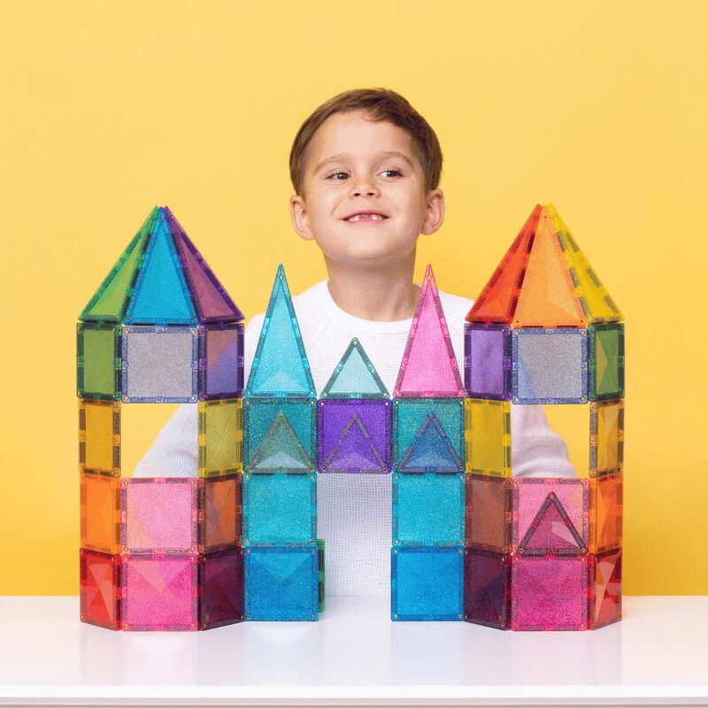 Connetix Tiles Glitter Castle Pack 48 Pieces image number 1
