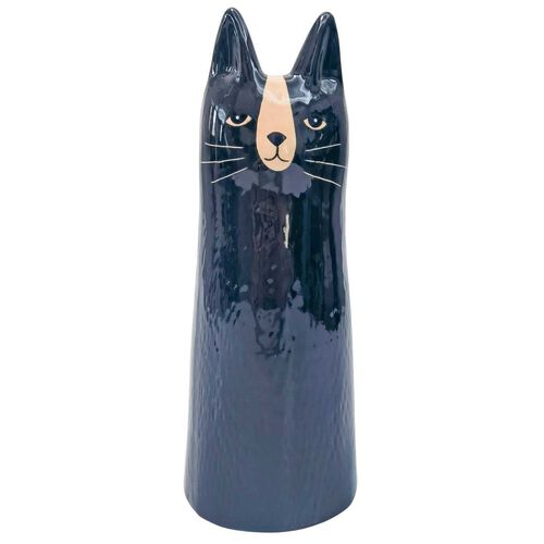 Urban Products Bailey Cat Vase Black 23cm