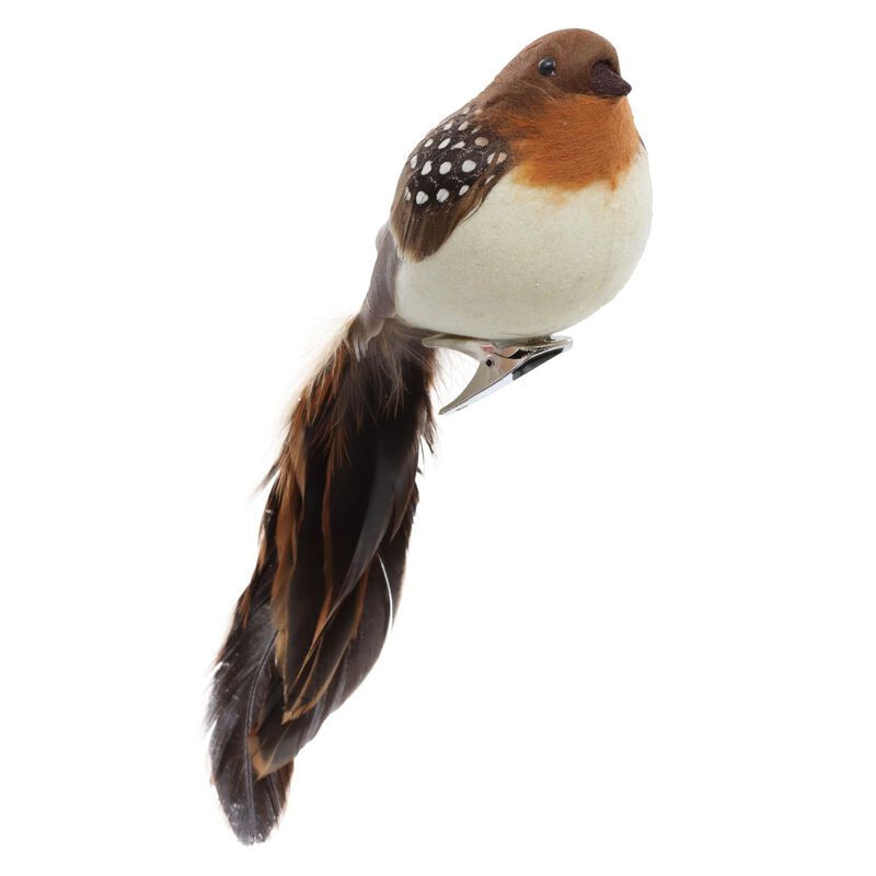 Fat Robin With Clip Natural 21cm image number 1