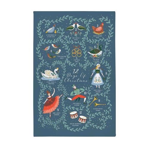 Ulster Weavers 12 Days Of Christmas Cotton Tea Towel