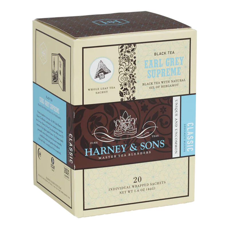 Harney & Sons Earl Grey Supreme Box of 20 Wrapped Sachets image number 0