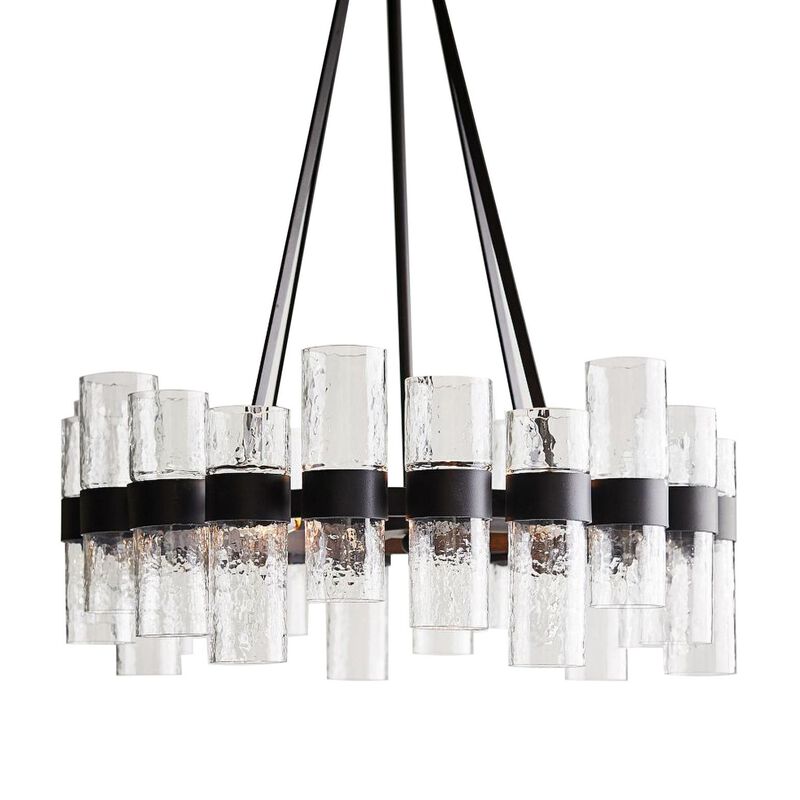 Pottery Barn Penni Glass Tube Round Chandelier 60cmD image number 0