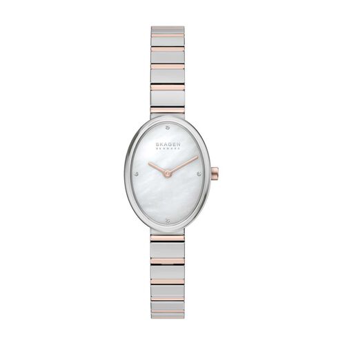 Skagen Anita Oval Two-Hand Two-Tone Stainless Steel Watch