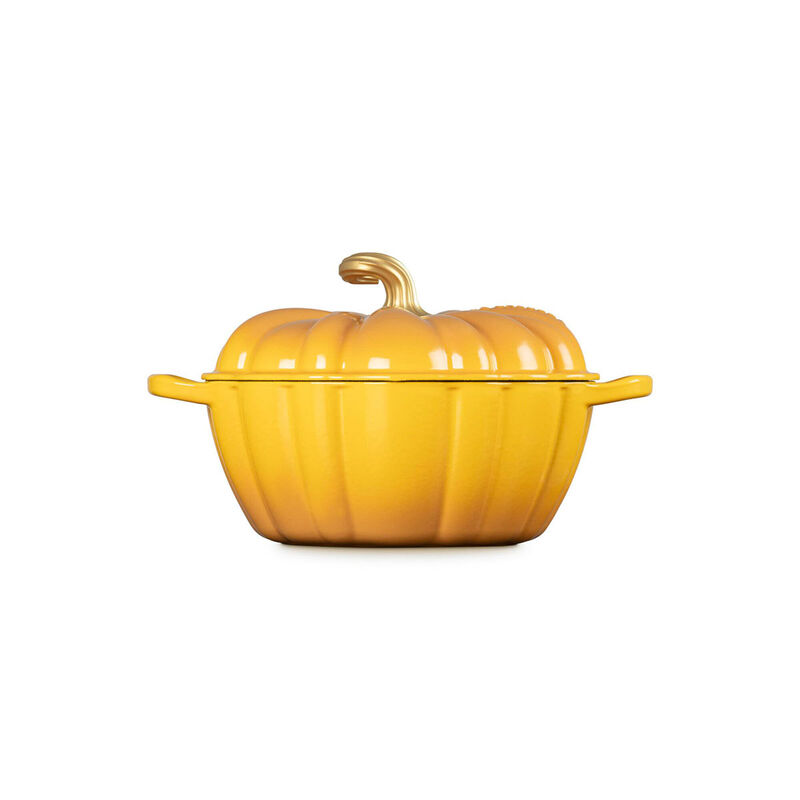 Le Creuset Signature Pumpkin Cocotte 24cm Foret Gold Knob image number 14