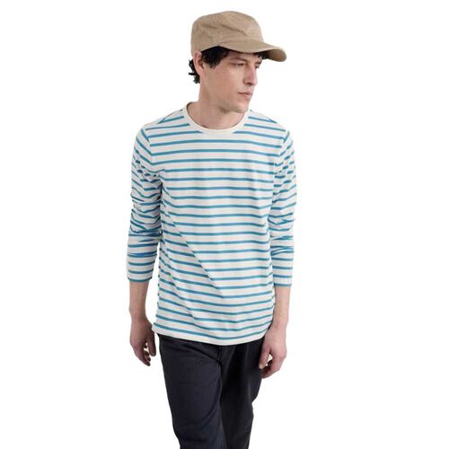 Seasalt Cornwall Mens Sailor Shirt Breton Chalk Zennor