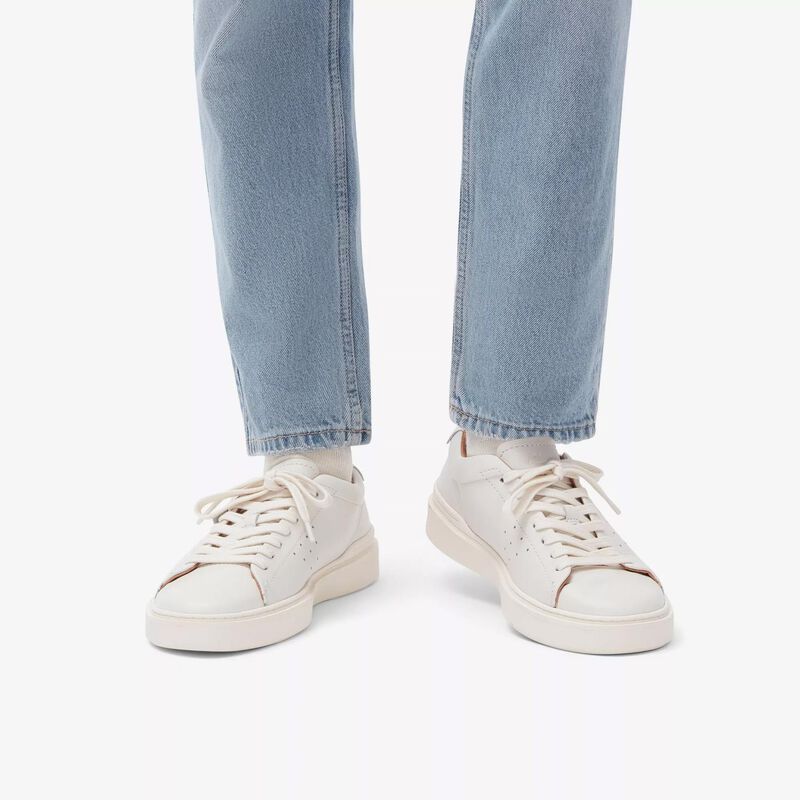 Clarks Mens Craft Swift White Leather image number 1