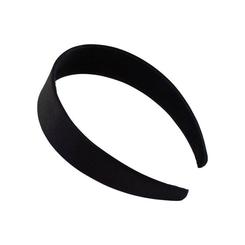 Adorn by Mae Matte Satin Headband - Black image number 1
