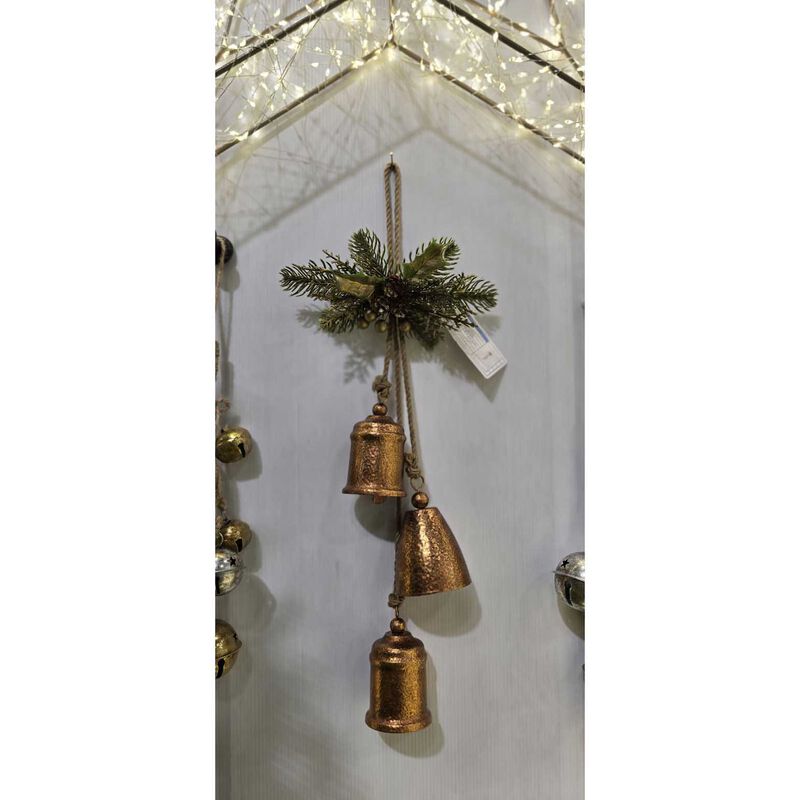 Stellar Haus Hanging Antique Copper Bell Trio image number 1
