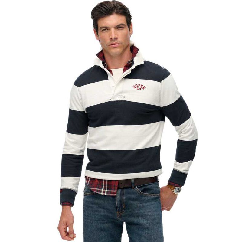 Superdry Vintage Athletic Stripe Rugby image number 0
