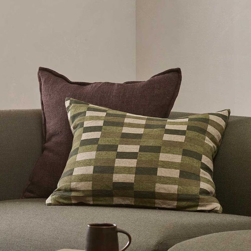 Baya Hugo Cushion With Feather Inner - Forest 45x55cm image number 1