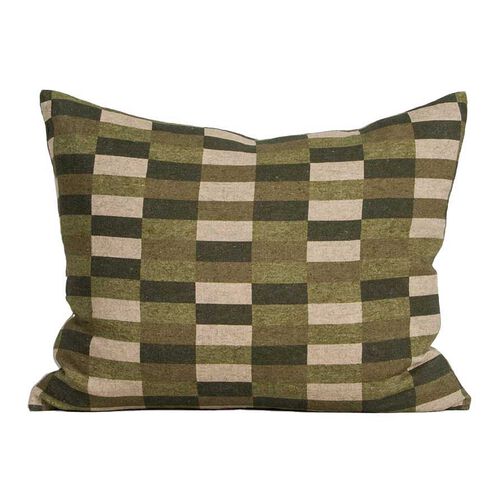 Baya Hugo Cushion With Feather Inner - Forest 45x55cm