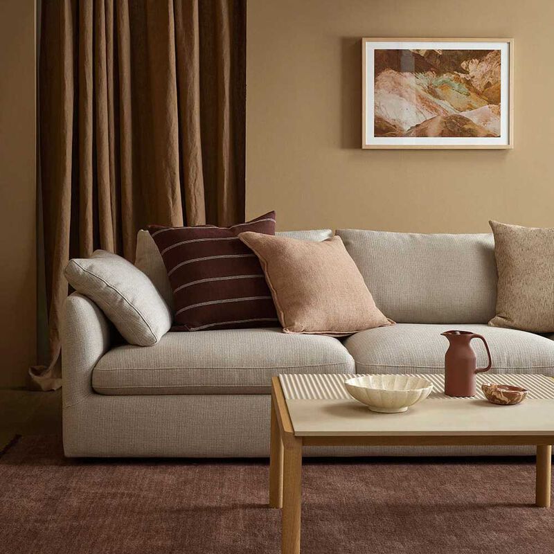 Baya Juno Cushion With Feather Inner 55x55cm - Mulberry image number 3
