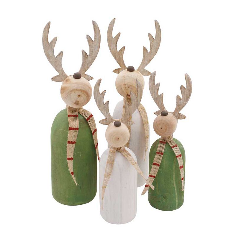Flower Systems Green Wooden Reindeer Small image number 1