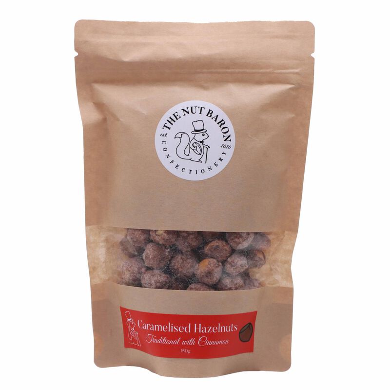 The Nut Baron Caramelised Hazelnuts With Cinnamon 150g image number 0