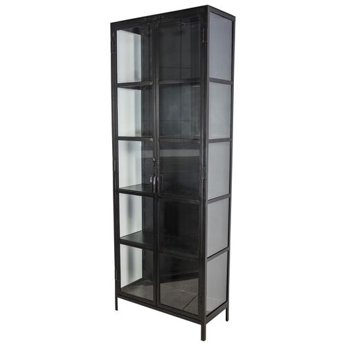 French Country Monroe Glass Display Cabinet