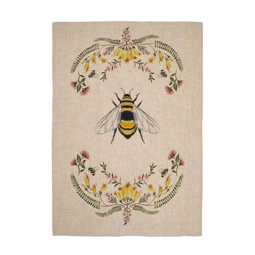 Wallace Cotton Native Bee Linen Tea Towel
